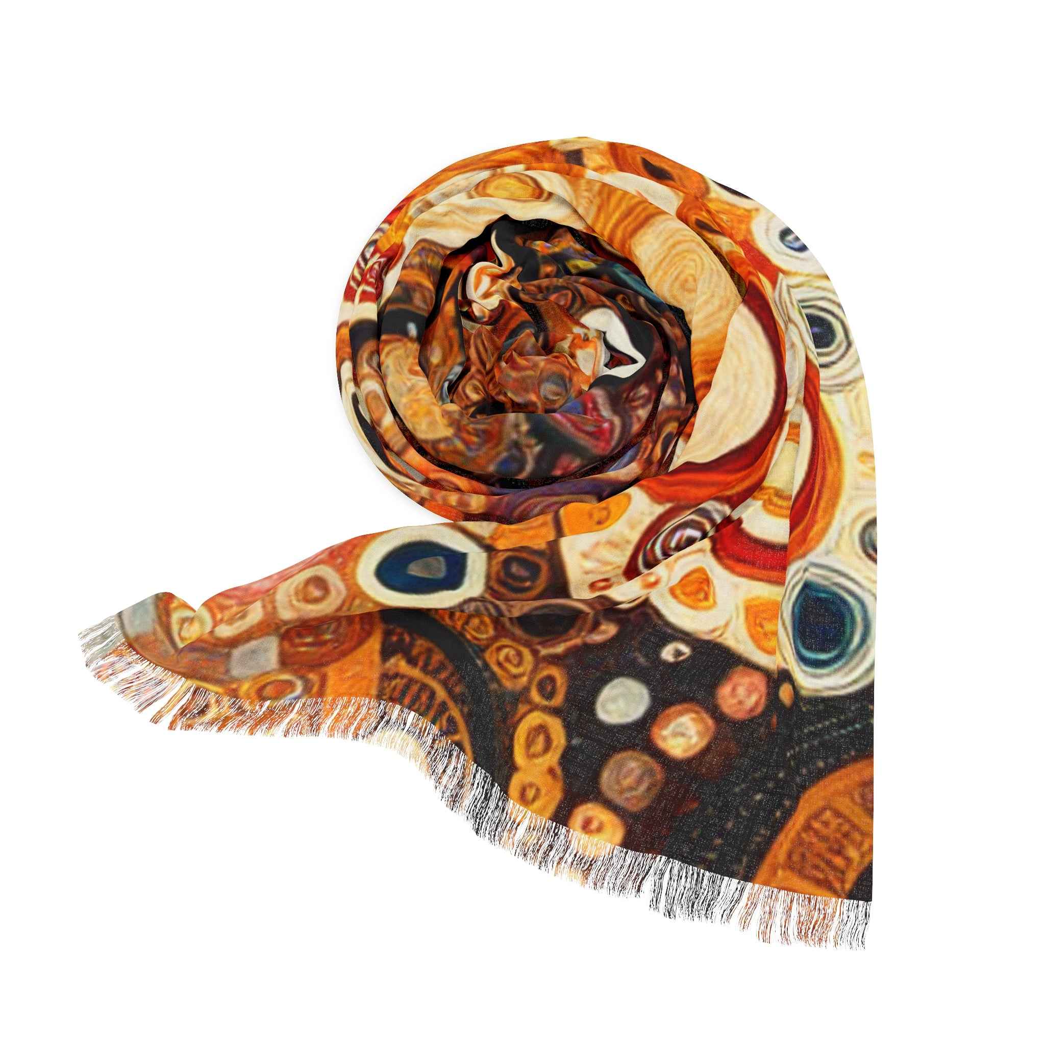 Klimt-Inspired Light Scarf - Artistic Bohemian Wrap, Perfect Accessory for Every Season and Gift for Art Lovers - Rosetta Creative Boutique